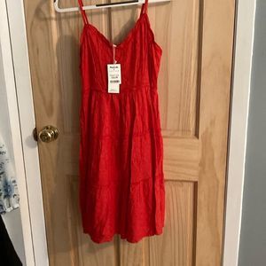 NWT Sim & Sams red sundress NWT size L